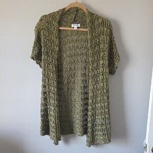 St. John's Bay Green Open Knit Cottagecore Cardigan. Size M
